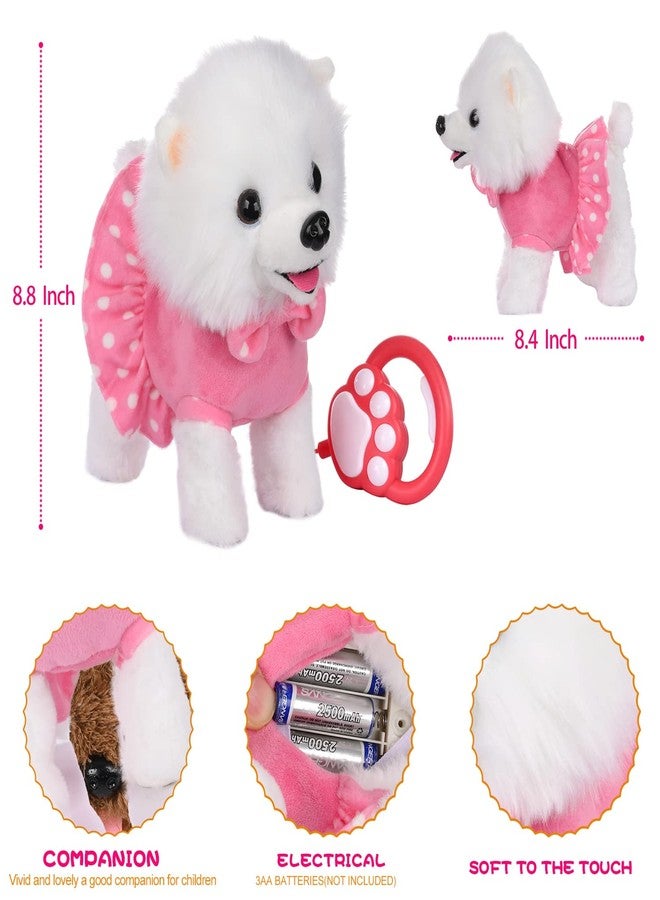WorWoder Electronic Singing Walking and Barking Plush Dog Toy Interactive Puppy Dog with Remote Control Leash for Kids Toddler Gifts Birthday Girls Boys - Image 3